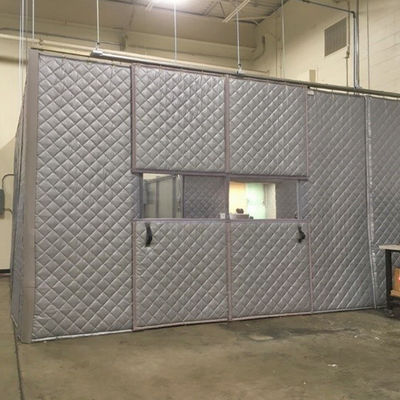Litong Retardante de llamas absorbente de sonido para construcción al aire libre Barrera de sonido de manta acústica gris