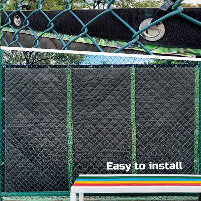 Pantalla acústica de privacidad insonorizante con hojas verdes decorativas Litong para exteriores, barrera de sonido para cancha de tenis, manta acústica