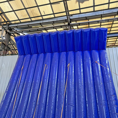 Sitio de construcción de Litong: Uso de barrera acústica inflable de PVC azul para control de ruido