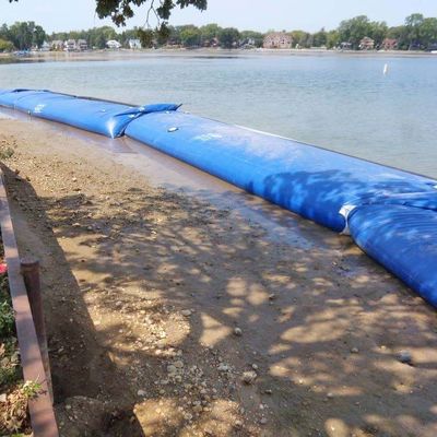 Tubo de barrera de inundación inflables rectangulares llenos de agua Litong
