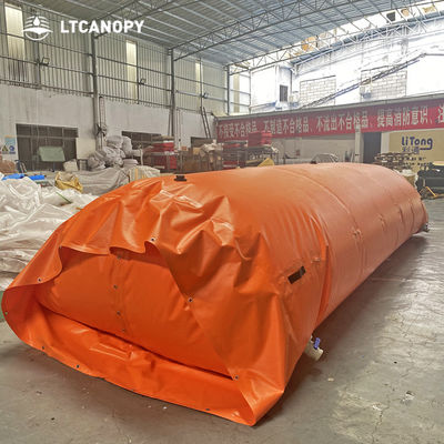 Barrera contra inundaciones inflable con forma de D y tamaño personalizado de Litong, rellena de agua
