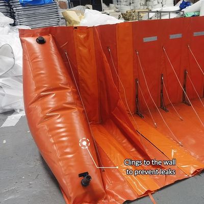 Barrera contra inundaciones reutilizable y duradera en forma de L de PVC Litong