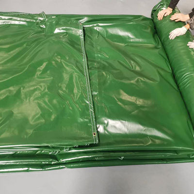 Litong de alta calidad Ripstop Color verde oscuro Tarpaulins recubiertos de PVC a prueba de agua para camiones Capa de camión Tarpa Cortina lateral de PVC
