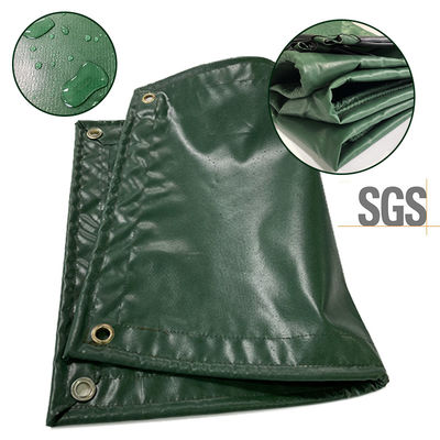 Litong de alta calidad Ripstop Color verde oscuro Tarpaulins recubiertos de PVC a prueba de agua para camiones Capa de camión Tarpa Cortina lateral de PVC
