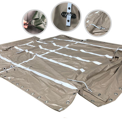 Litong China Factory Khaki Capa de vehículo mayorista lonas pesadas cubiertas de lonas de PVC Capa de camión