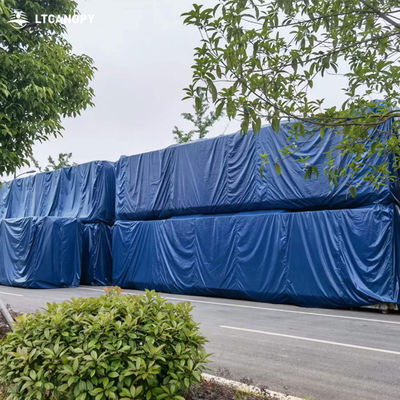 Fabricante de lonas de litong de uso pesado con cubierta de contenedor de transporte de lonas recubiertas con cuchillo de PVC