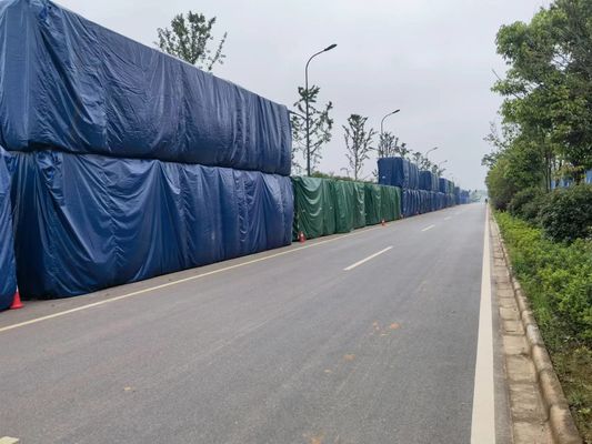 Fabricante de lonas de litong de uso pesado con cubierta de contenedor de transporte de lonas recubiertas con cuchillo de PVC