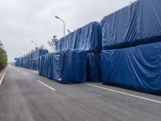 Fabricante de lonas de litong de uso pesado con cubierta de contenedor de transporte de lonas recubiertas con cuchillo de PVC