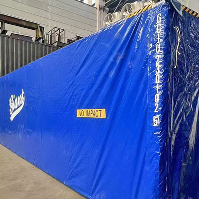 Lona de PVC de 750 g/m² para cubierta de contenedor de envío Litong Eco Friendly, forma de caja, azul