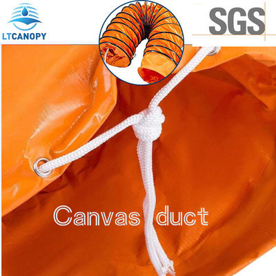 Manguera de conducto de aire de PVC flexible de 10" y 12" Litong ignífugo, tejido de PVC para conductos, fabricante de China