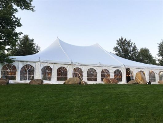 Venta al por mayor de tiendas de hoteles Tiendas de campaña Tarpaulin arquitectónico Estructura de membrana de tracción Taller pasillo Tejido recubierto de PVC