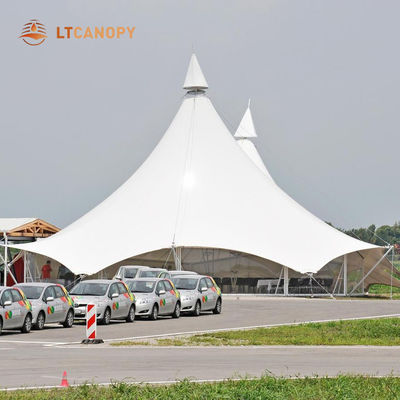 Litong China Toldo Exterior Sombra Paraguas Impermeable Estructura de Membrana Tensada Techo Viento Tejido Tensado Toldos