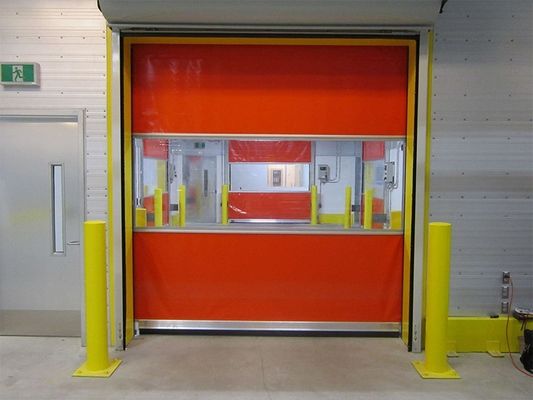 Gran Venta Almacenamiento en Frío Enrollable Plegable Persiana Enrollable Rápida Puerta de Tela de PVC Eléctrica Puerta Rápida Automática de PVC