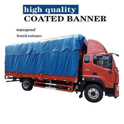 Lonas de PVC azules impermeables personalizadas para toldos de camiones contenedor, tejido recubierto de PVC para cortinas laterales de camiones