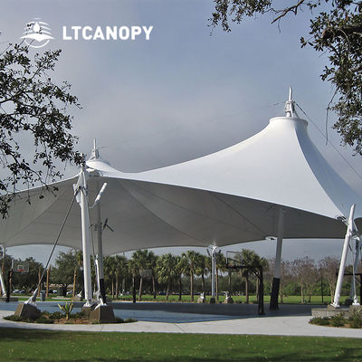 Litong Hot New Promocional PVC Canopy Tejido Tensile Estiramiento Tejido de tienda de campaña Pvc Pagoda Tienda al aire libre