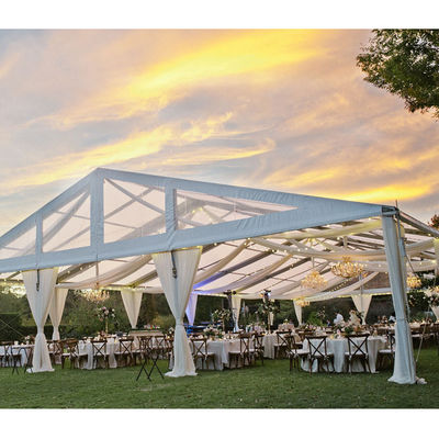 Carpa de fiesta personalizada Litong 20x20 resistente al agua con techo transparente para bodas y fiestas al aire libre