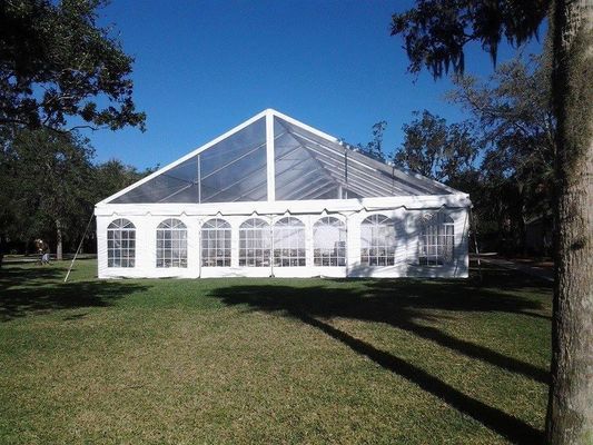 Carpa de fiesta personalizada Litong 20x20 resistente al agua con techo transparente para bodas y fiestas al aire libre