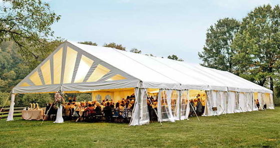 Litong de alta resistencia a la tracción Tiendas de eventos de lonas de PVC blanco Fiesta de bodas al aire libre 20x40 con cortina lateral